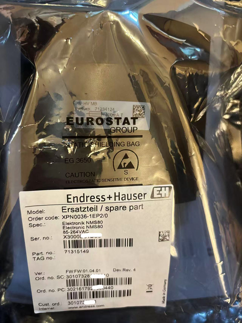 Endress+Hauser spare part XPN0036-CBCBPTC+AA used on NMS80 85-264VAC